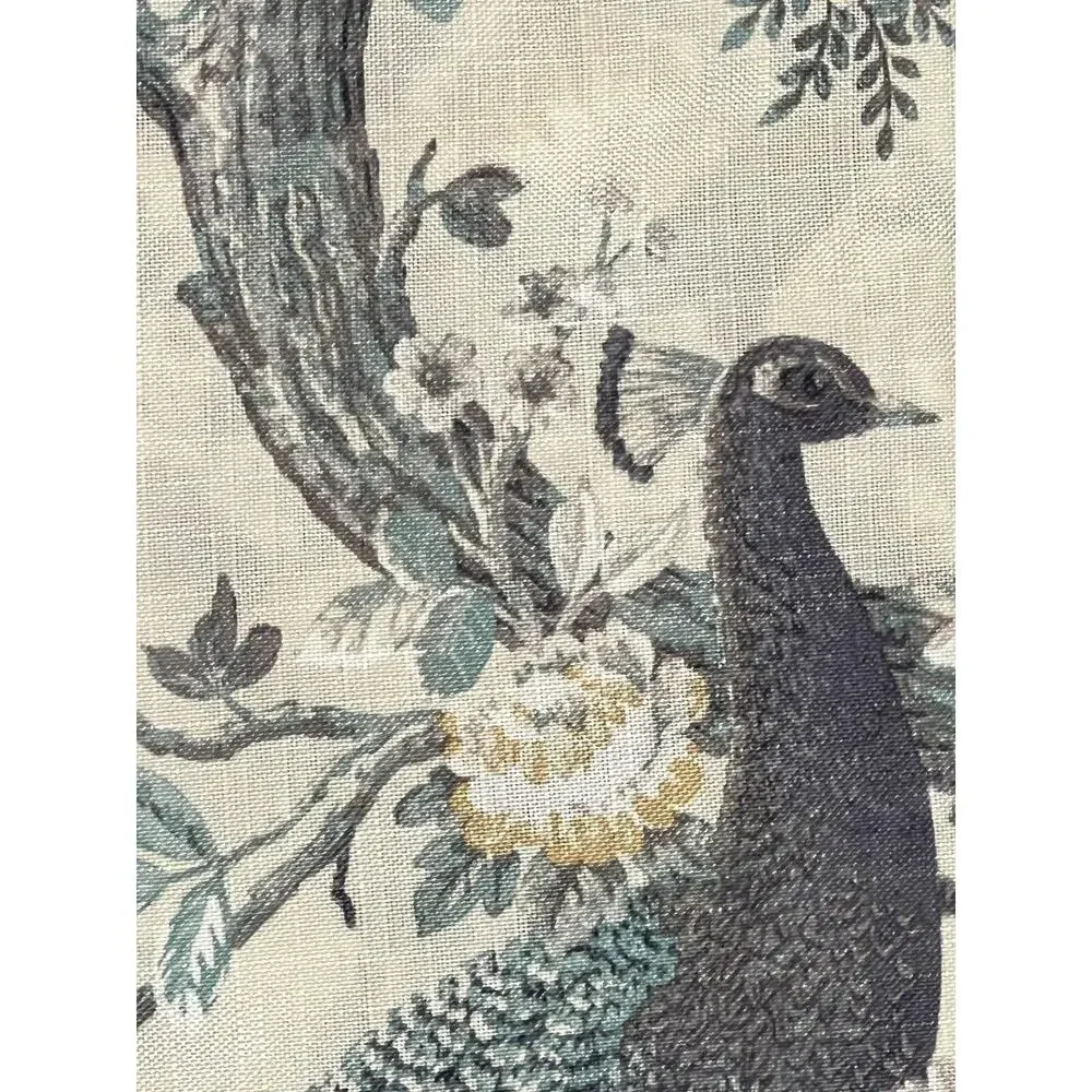 Laura Ashley Belvedere Peacock Curtains 2 Panels TURQUOISE BLUE 38”x 108”